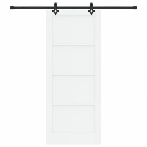 klizna vrata s opremom set bijela 86x211 cm solidno drvo borovina Cijena