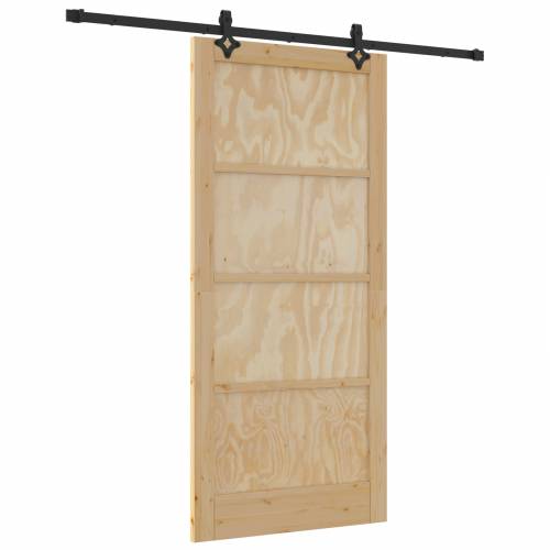 Klizna Vrata Set 93x202 cm Čvrsto Drvo Borovina Cijena