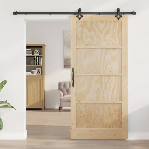 Klizna Vrata Set 93x202 cm Čvrsto Drvo Borovina Cijena