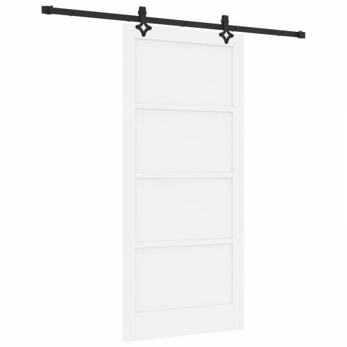 klizna vrata s setom hardvera bijela 93x202 cm čvrsto drvo bor Cijena