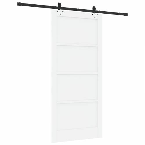 klizna vrata s setom hardvera bijela 93x202 cm čvrsto drvo bor Cijena