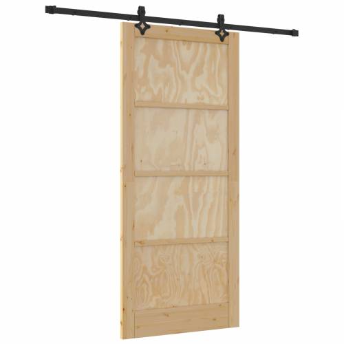Klizna vrata s setom opreme 93x211 cm Masivna borovina Cijena