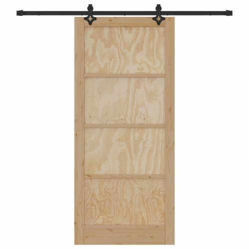 Klizna vrata s setom opreme 93x211 cm Masivna borovina Cijena