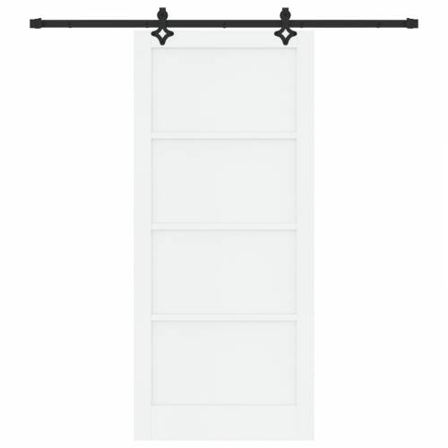 klizna vrata s kompletnim setom bijela 93x211 cm čvrsti bor Cijena