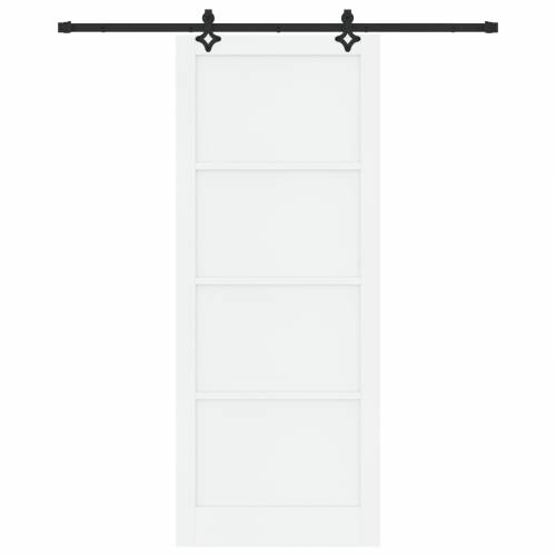 klizna vrata s setom hardvera bijela 93x232 cm čvrsto drvo bor Cijena