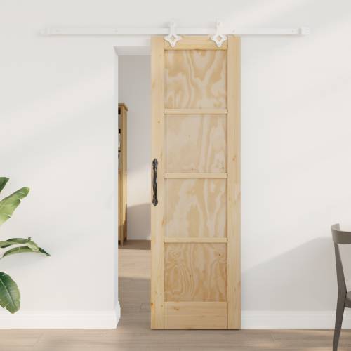klizna vrata s opremom set 61x198.5 cm od punog borovog drva Cijena