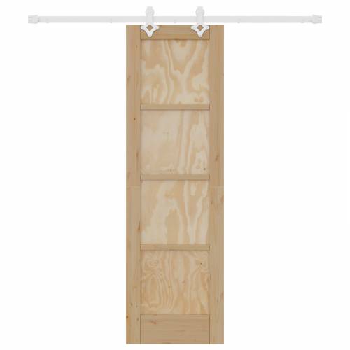 klizna vrata s opremom set 61x198.5 cm od punog borovog drva Cijena