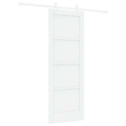 Klizna vrata s setom za montažu bijela 73,5x198,5 cm čvrsto borovo drvo Cijena