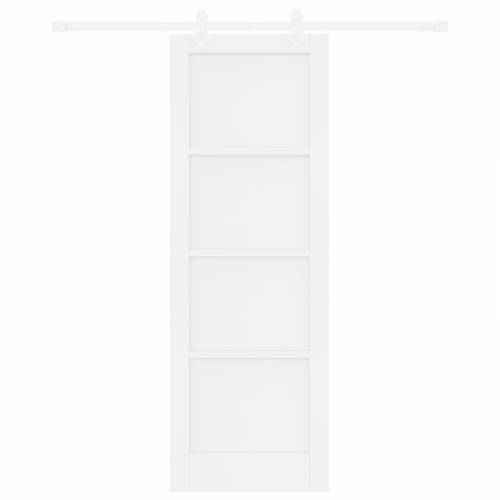 Klizna Vrata s Oprema Set Bijela 73,5x211 cm Čvrsto Drvo Borovina Cijena