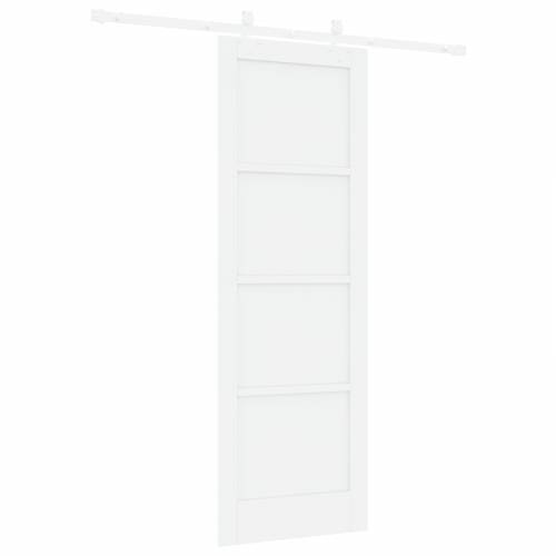 Klizna Vrata s Oprema Set Bijela 73,5x211 cm Čvrsto Drvo Borovina Cijena