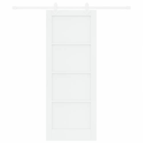 klizna vrata s opremom set Bijela 78x202 cm Čvrsta borova drva Cijena