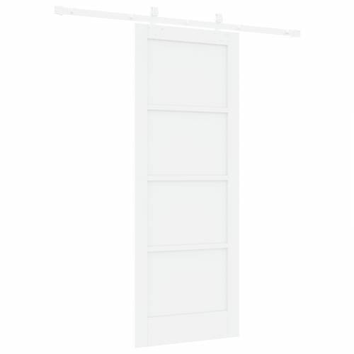klizna vrata s opremom set Bijela 78x202 cm Čvrsta borova drva Cijena