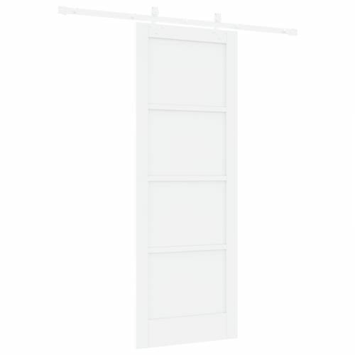 klizna vrata sa setom hardvera Bijela 78x211 cm Čvrsto drvo bor Cijena