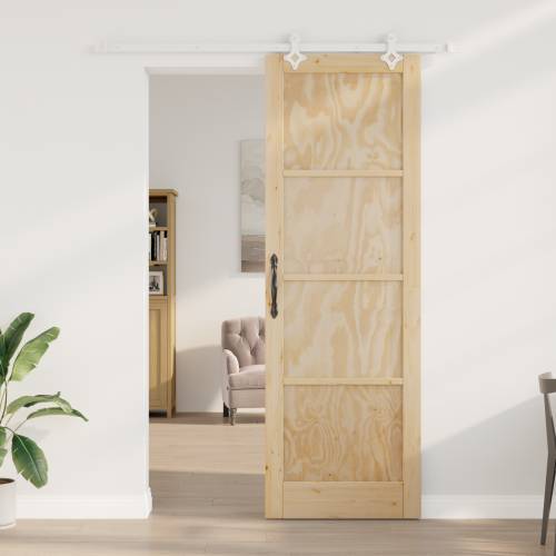 klizna vrata s kompletnim hardverom 78x232 cm Čvrsta drvena borovina Cijena