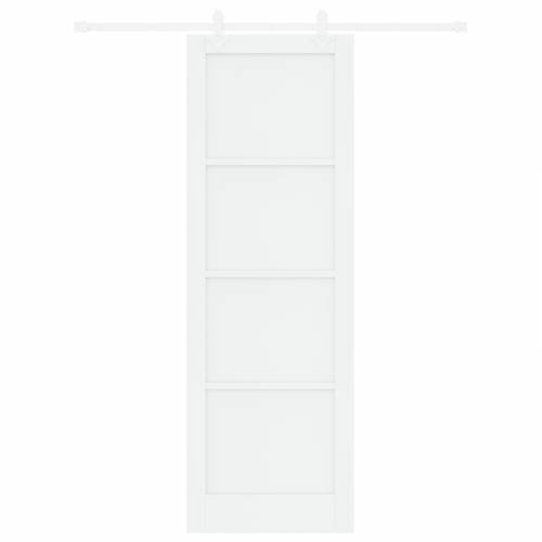 klizna vrata s setom opreme Bijela 78x232 cm od punog drva bora Cijena