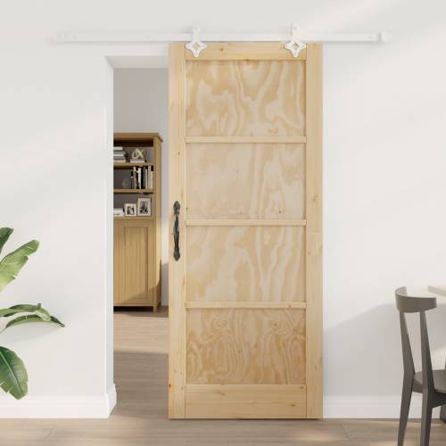 klizna vrata s opremom set 83x202 cm od punog drva bora Cijena