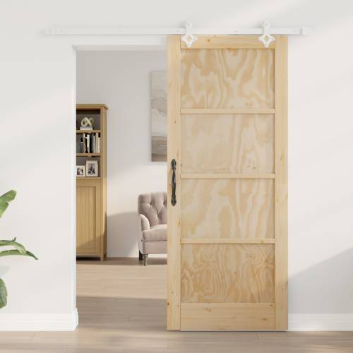 klizna vrata s opremom set 83x202 cm od punog drva bora Cijena
