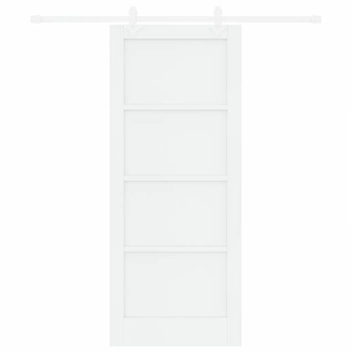 klizna vrata s setom hardvera bijela 83x202 cm čvrsto borovo drvo Cijena