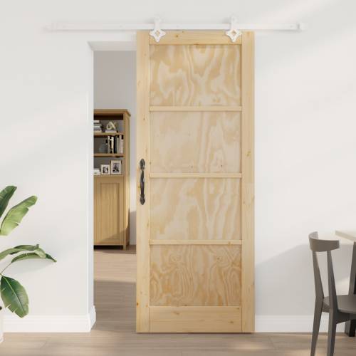 klizna vrata s hardverom 83x211 cm Čvrsta drvena borovina Cijena