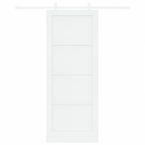 klizna vrata s setom opreme Bijela 83x211 cm Čvrsta drvena borovina Cijena
