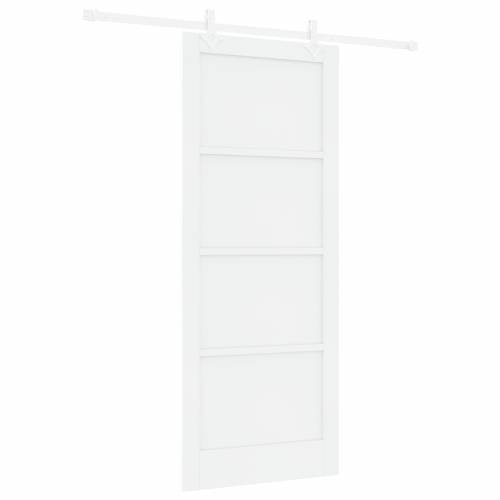 klizna vrata s hardverskim setom bijela 86x211 cm čvrsto borovo drvo Cijena