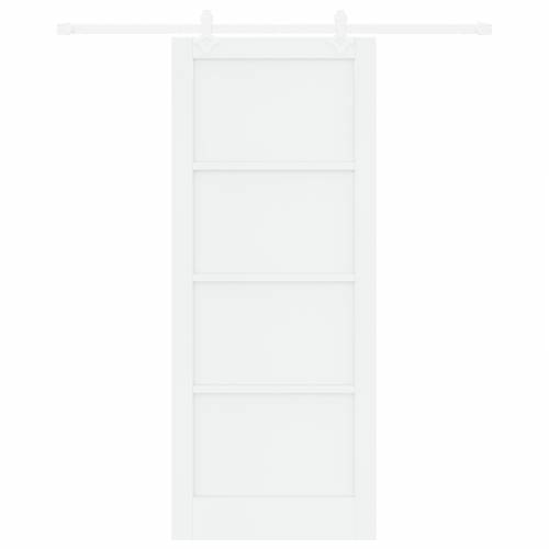 klizna vrata s hardverskim setom bijela 86x211 cm čvrsto borovo drvo Cijena