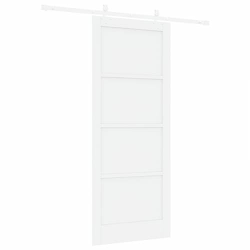 klizna vrata s hardverskim setom bijela 86x211 cm čvrsto borovo drvo Cijena
