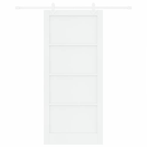 klizna vrata sa setom hardvera Bijela 93x211 cm Čvrsta bora Cijena