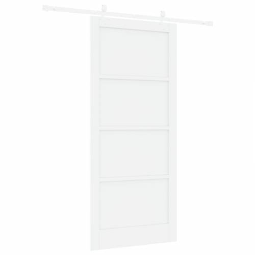 klizna vrata sa setom hardvera Bijela 93x211 cm Čvrsta bora Cijena