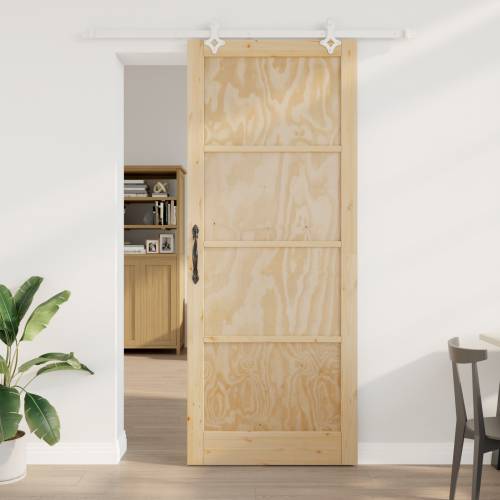 klizna vrata s hardverskim setom 93x232 cm od čvrstog bora Cijena