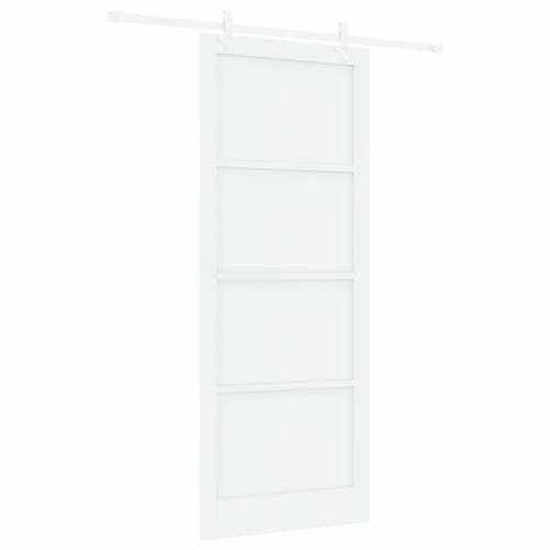 klizna vrata s hardverskim setom Bijela 93x232 cm Čvrsto drvo Bor Cijena