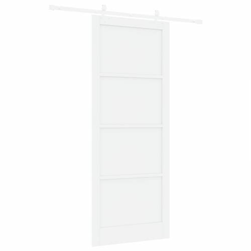 klizna vrata s hardverskim setom Bijela 93x232 cm Čvrsto drvo Bor Cijena
