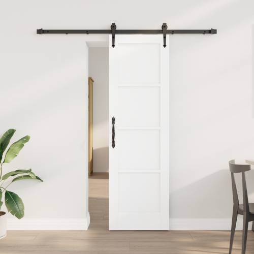 Klizna Vrata s Priborom Bijela 61x198.5 cm Čvrsto Drvo Bor Cijena