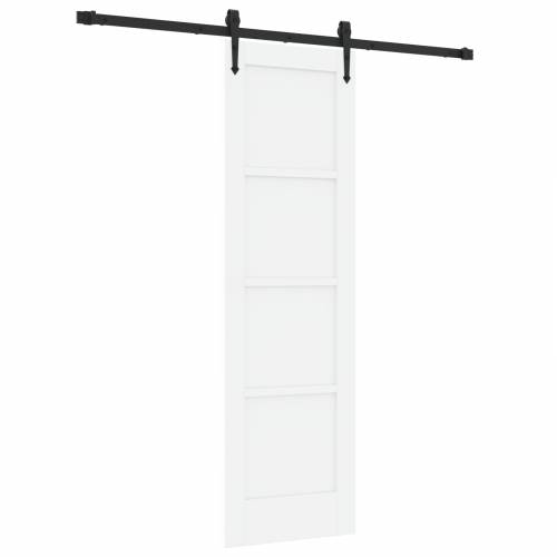 Klizna Vrata s Priborom Bijela 61x198.5 cm Čvrsto Drvo Bor Cijena