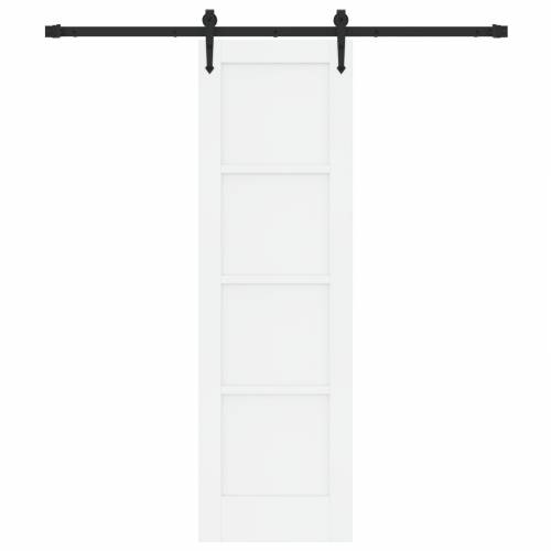 Klizna Vrata s Priborom Bijela 61x198.5 cm Čvrsto Drvo Bor Cijena