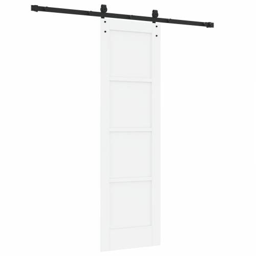 Klizna Vrata s Priborom Bijela 61x198.5 cm Čvrsto Drvo Bor Cijena