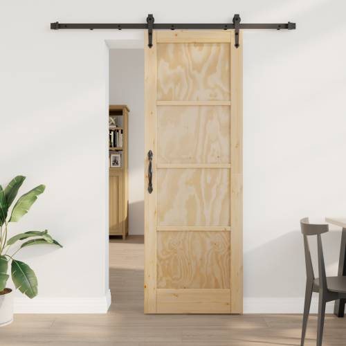 Klizna vrata s opremom 73.5x211 cm Masivna borovina Cijena