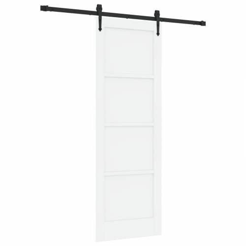Klizna Vrata sa Setom Pribor Bijela 73.5x211 cm Čvrsto Borovo Drvo Cijena