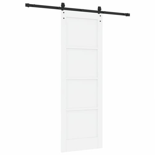 Klizna Vrata sa Setom Pribor Bijela 73.5x211 cm Čvrsto Borovo Drvo Cijena