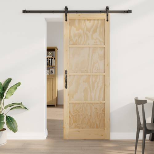 klizna vrata s hardverom set 78x211 cm od punog bora Cijena
