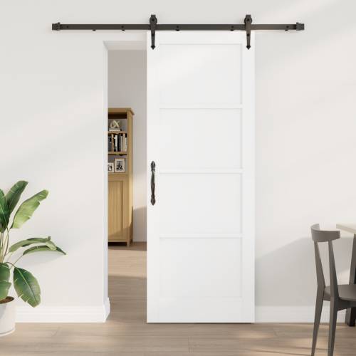 klizna vrata s setom hardvera bijela 78x211 cm od punog bora Cijena