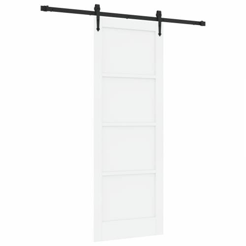 klizna vrata s setom hardvera bijela 78x211 cm od punog bora Cijena