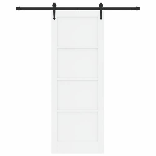 klizna vrata s setom hardvera bijela 78x211 cm od punog bora Cijena
