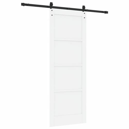 klizna vrata s setom hardvera bijela 78x211 cm od punog bora Cijena