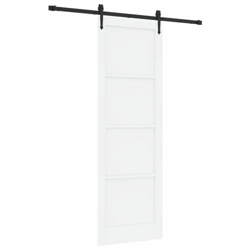 Klizna vrata sa setom opreme Bijela 78x232 cm Solidno drvo bor Cijena