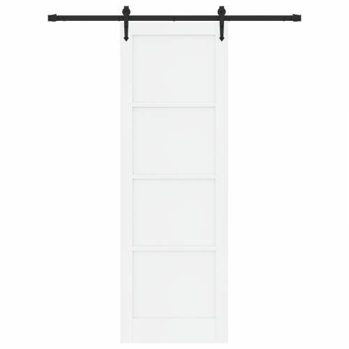 Klizna vrata sa setom opreme Bijela 78x232 cm Solidno drvo bor Cijena