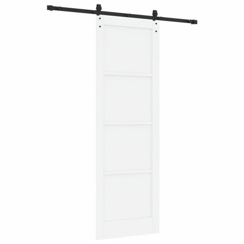Klizna vrata sa setom opreme Bijela 78x232 cm Solidno drvo bor Cijena