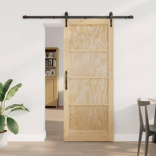 klizna vrata s opremom set 83x202 cm čvrsta borovina Cijena