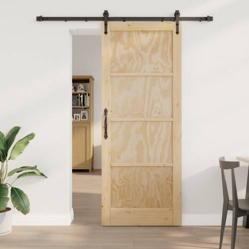 klizna vrata sa setom za opremu 83x211 cm čvrsto borovo drvo Cijena