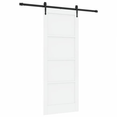 Klizna vrata s kompletnim setom bijela 83x211 cm solidno drvo bor Cijena